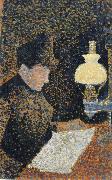 Paul Signac woman reading oil painting artist